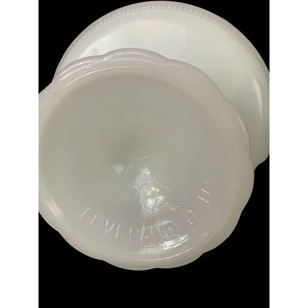 Vintage E.O. Brody Co. Milk‎ Glass Pedestal Bowl Made in USA 5.5